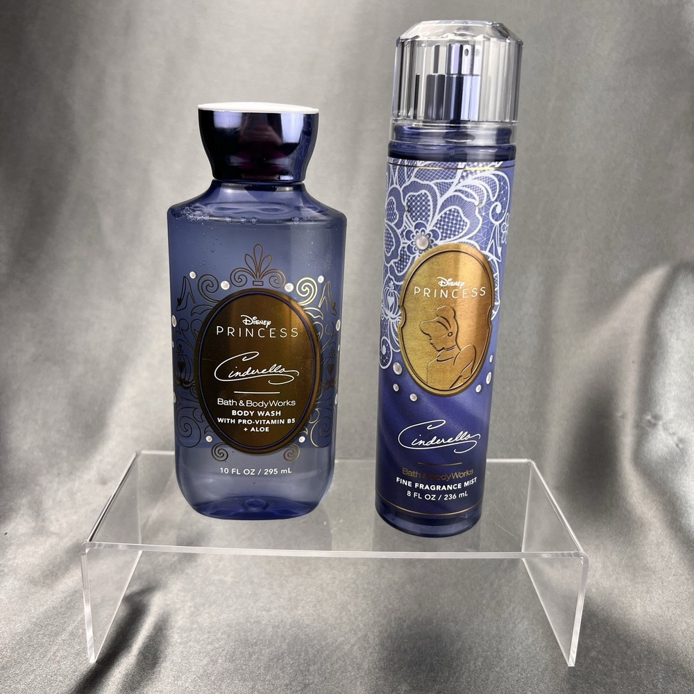 2pc Set Disney Cinderella Bath & Body Works 8 oz Shimmer Mist + 10 oz Body Wash